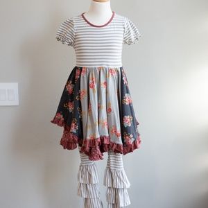 Matilda Jane Dress and Leggings Set, Size 8